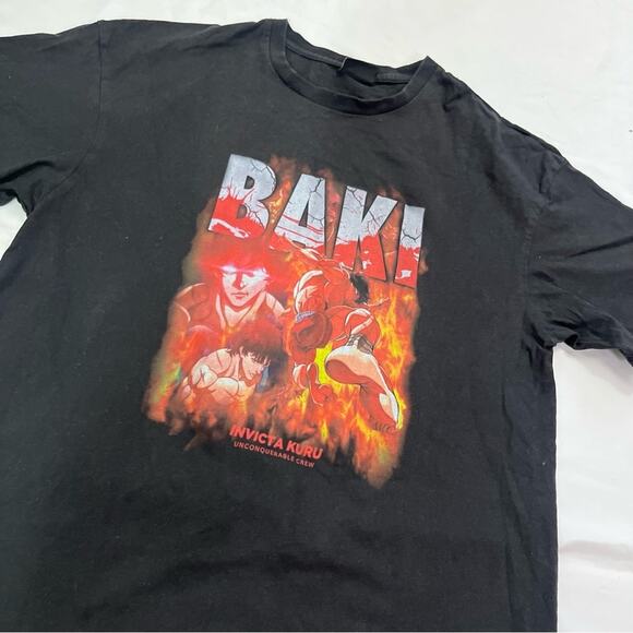 Vintage Y2K Baki Invicta Kuru Unconquerable Crew Anime x Gym Top Size M - Picture 2 of 6